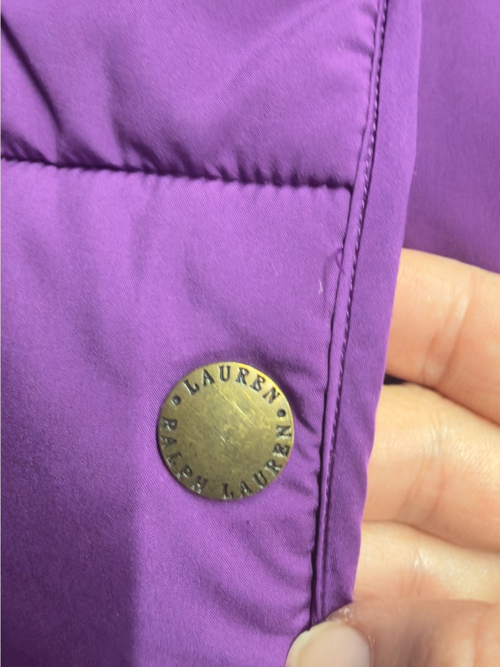 Lauren Ralph Lauren Purple Quilted Puffer Jacket - Picture 6 of 6